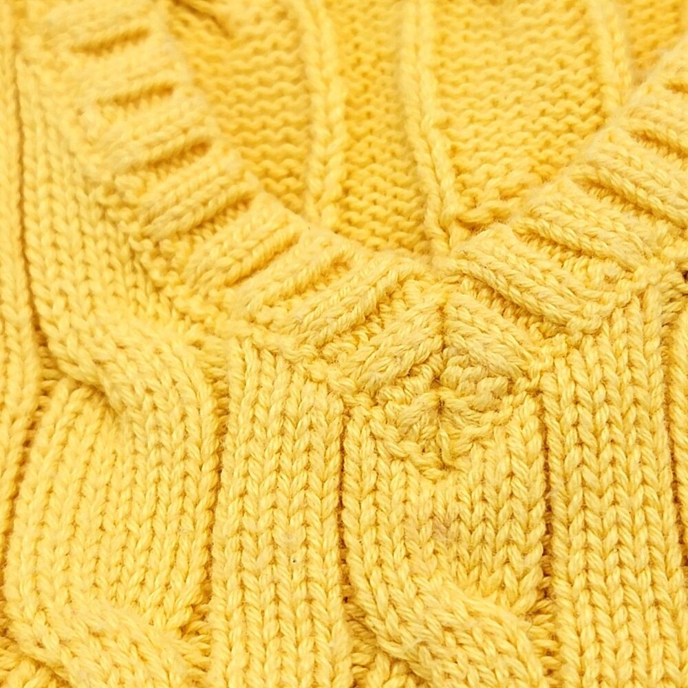 Polo By Ralph Lauren Yellow Cable Knit V-Neck Sweater Vest 18M Baby Cotton - Picture 8 of 11